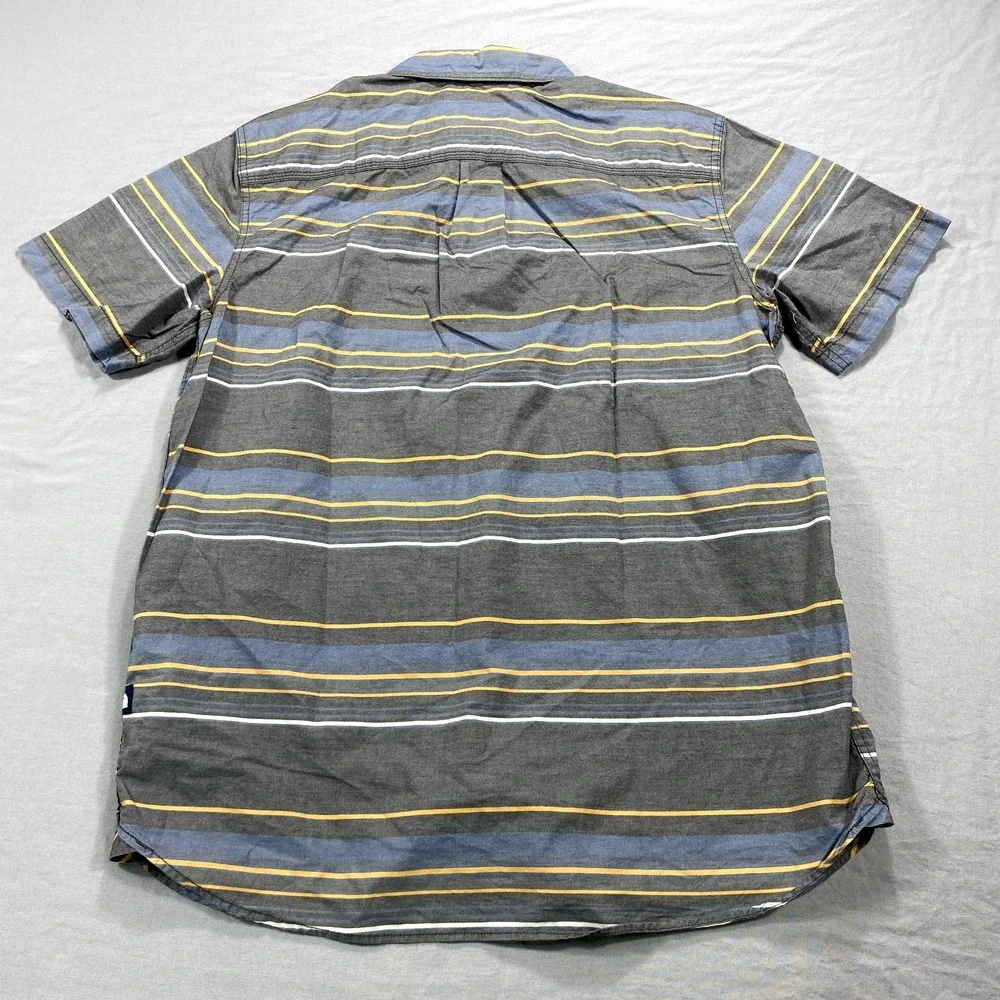 The North Face Shirt‎ Adult Large Gray Striped Button Up Outdoor Casual Mens